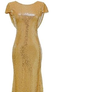 Women's Mermaid Sequined Long Evening Dress